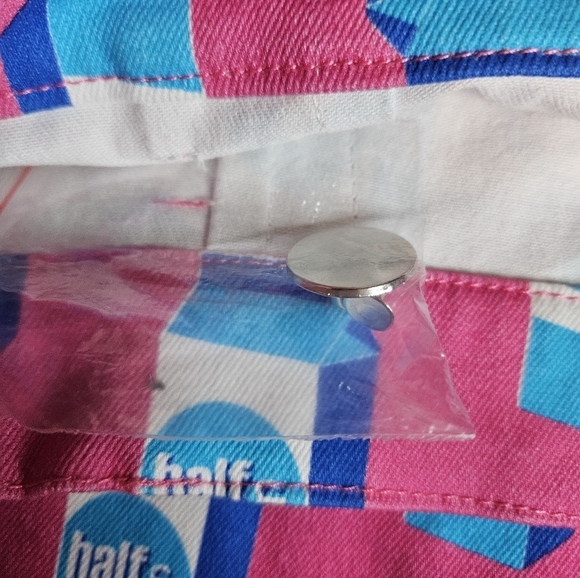 Hayley Elsaesser Novelty Half & Half Bright Pink and Blue Miniskirt Size Large - Picture 5 of 10